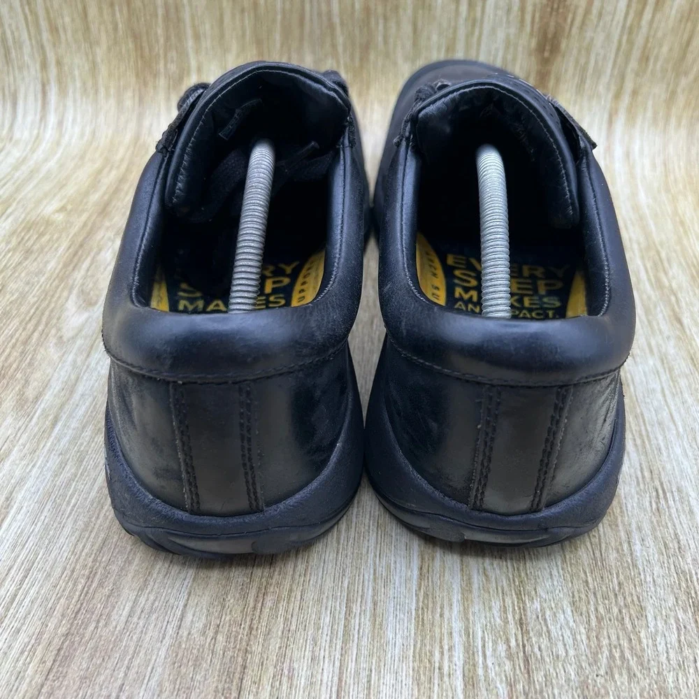 Keen Austin Walking Shoes Men's Size 12 Black Leather Lace Up Casual 1002990